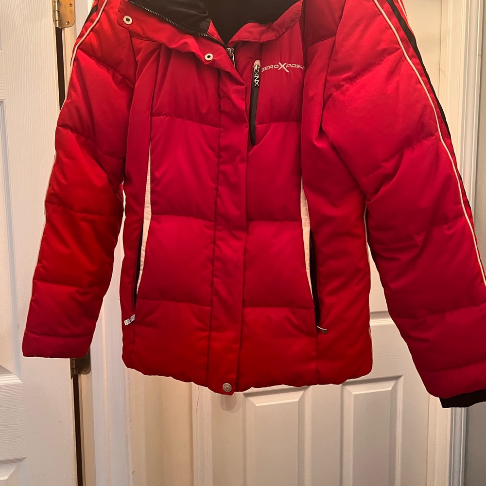 Red ski coat women size small